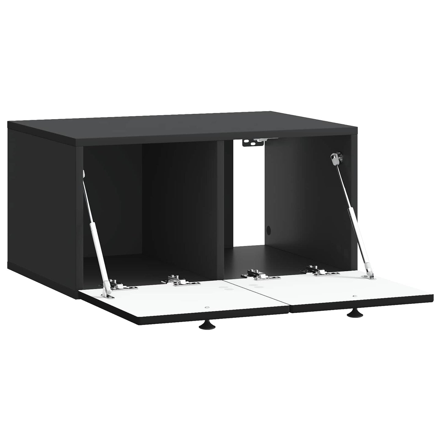 Fali TV szekrény Fekete 59,5 x 41 x 30 cm Szerelt Fa