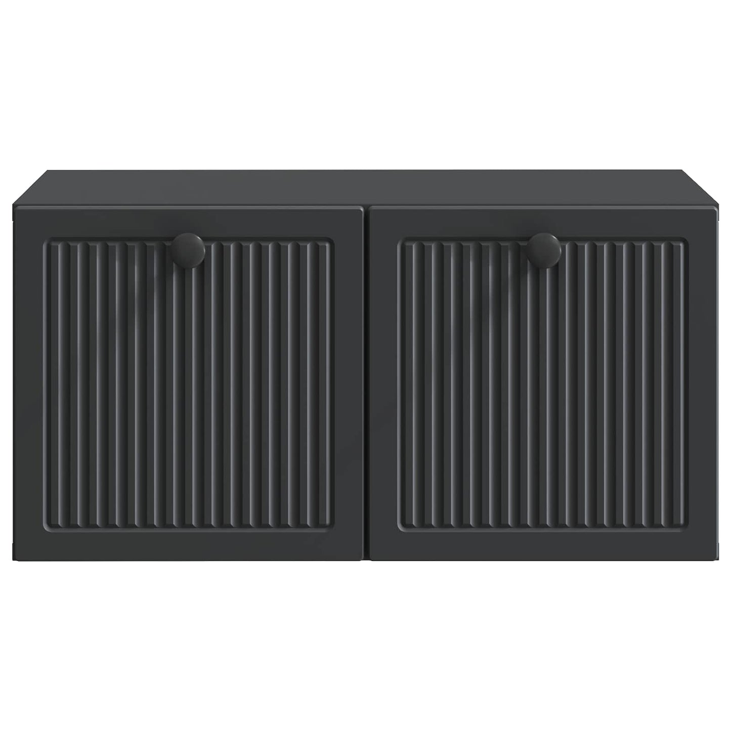Fali TV szekrény Fekete 59,5 x 41 x 30 cm Szerelt Fa