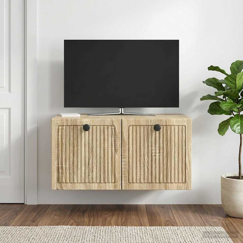 Fali TV szekrény Sonoma Tölgy 59,5 x 41 x 30 cm Szerelt Fa