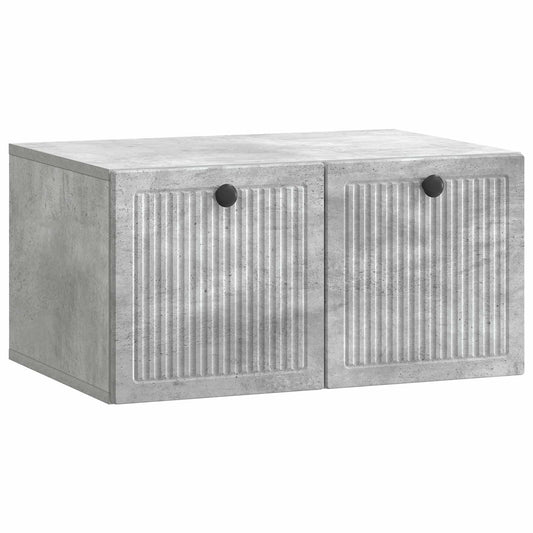 Fali TV szekrény Betonszürke 59,5 x 41 x 30 cm Szerelt Fa