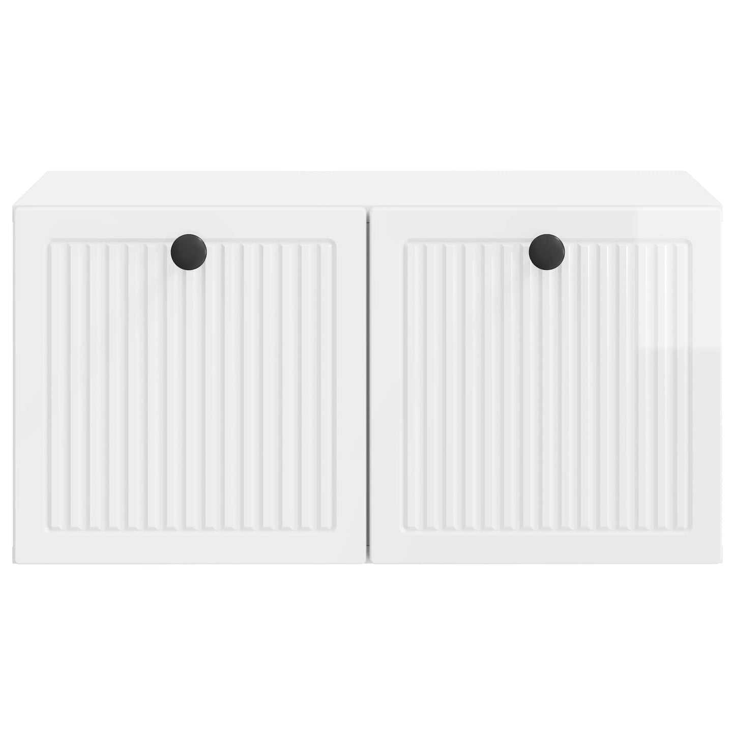 Fali TV szekrény Magasfényű Fehér 59,5 x 41 x 30 cm Szerelt Fa