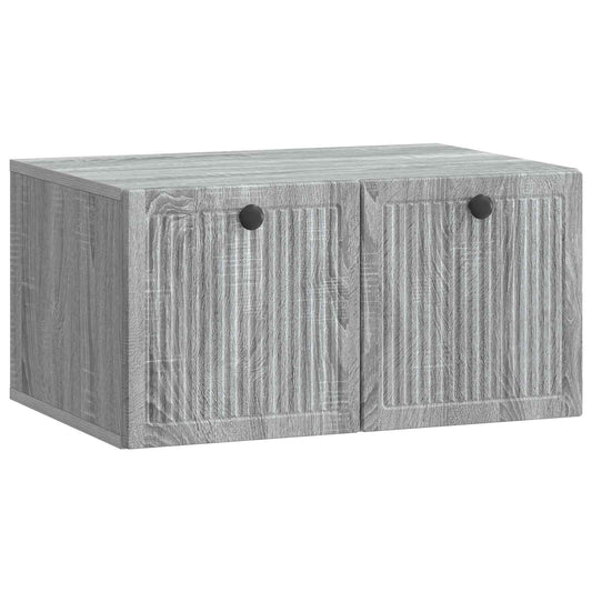 Fali TV szekrény Szürke Sonoma 59,5 x 41 x 30 cm Szerelt Fa