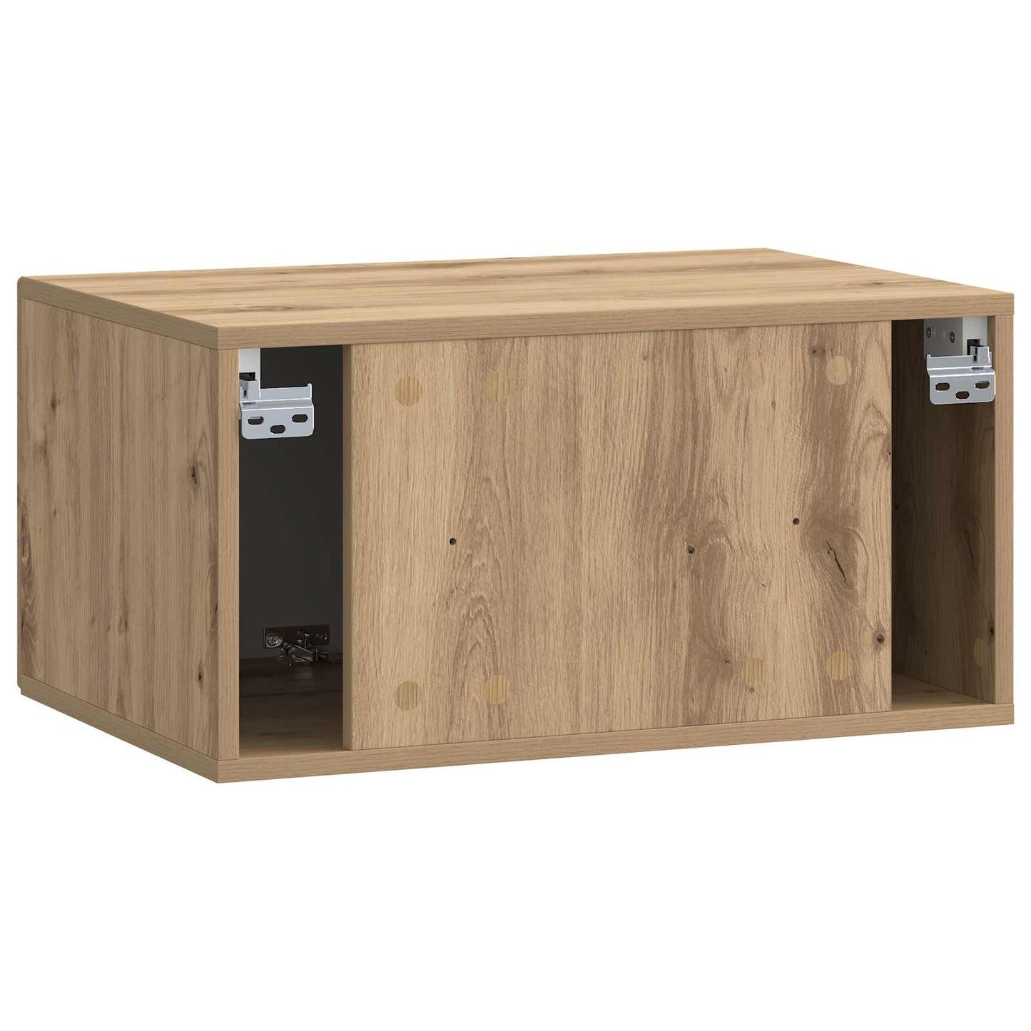 Fali TV szekrény 59,5 x 41 x 30 cm Kézműves Tölgy Szerelt Fa