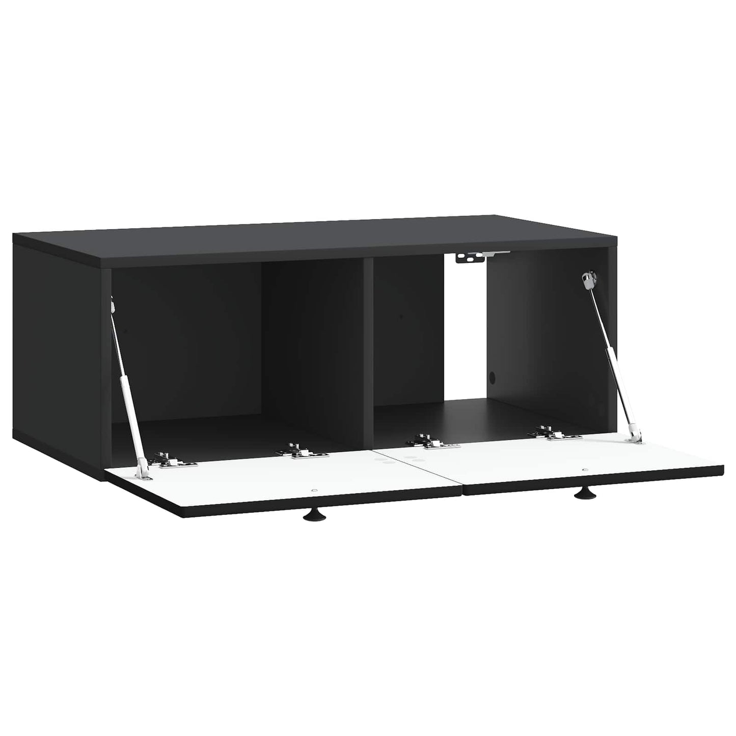 Fali TV szekrény Fekete 78,5 x 41 x 30 cm Szerelt Fa