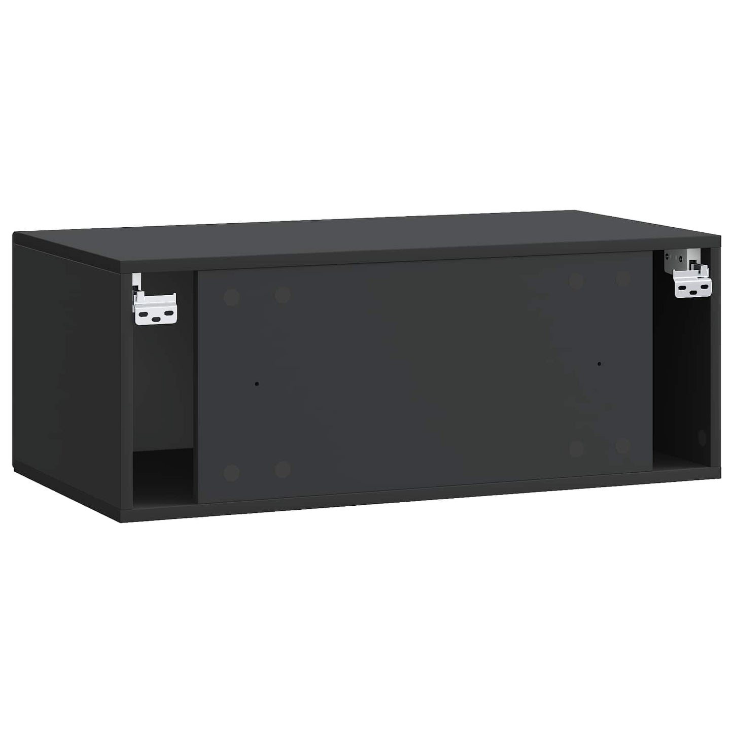 Fali TV szekrény Fekete 78,5 x 41 x 30 cm Szerelt Fa