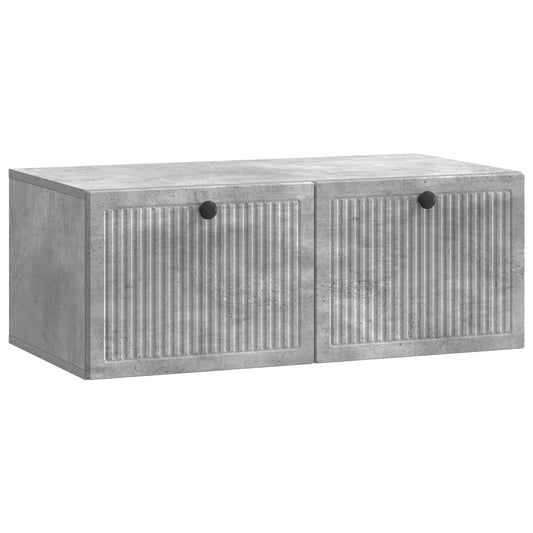 Fali TV szekrény Betonszürke 78,5 x 41 x 30 cm Szerelt Fa