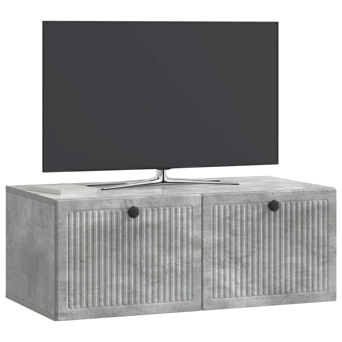 Fali TV szekrény Betonszürke 78,5 x 41 x 30 cm Szerelt Fa