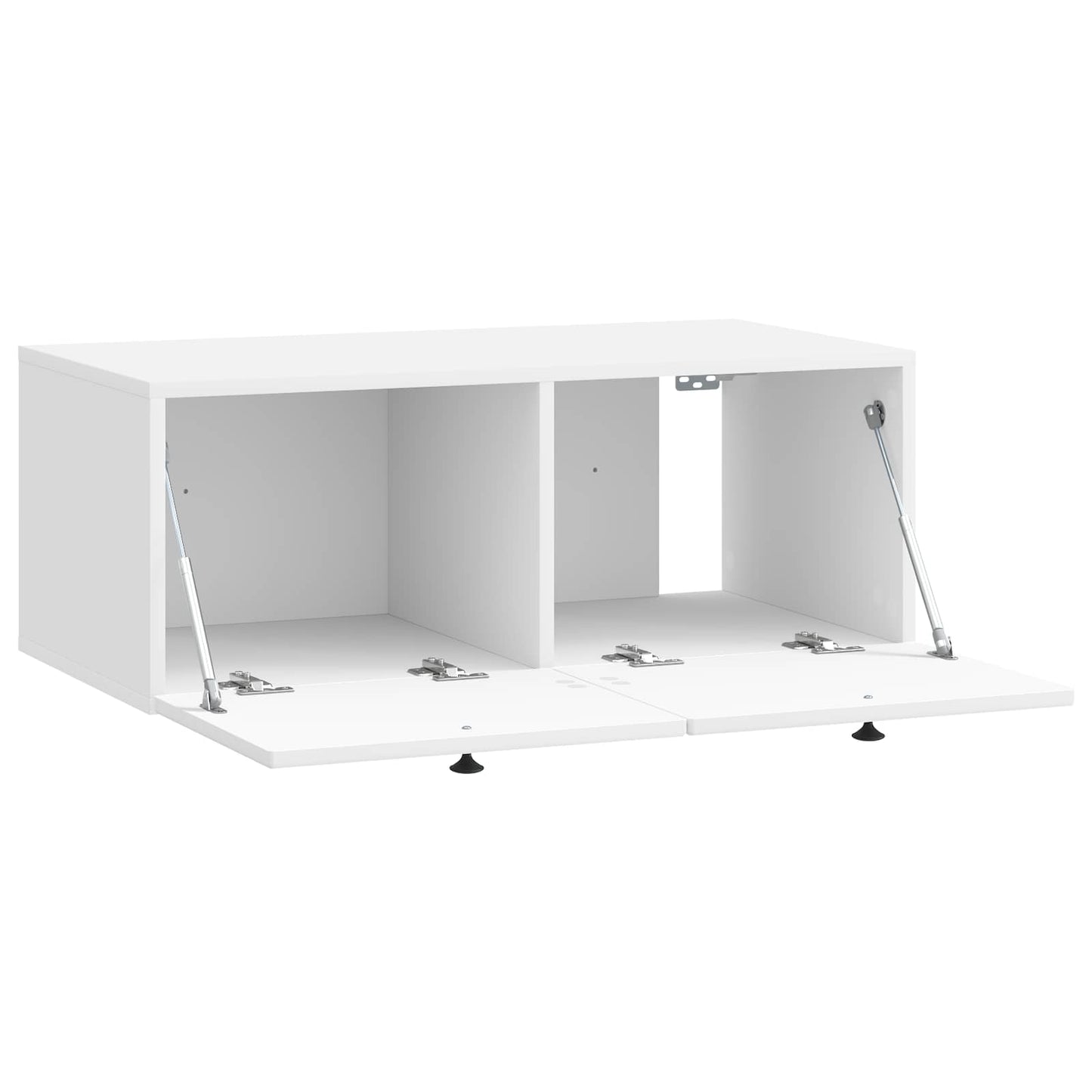 Fali TV szekrény Magasfényű Fehér 78,5 x 41 x 30 cm Szerelt Fa