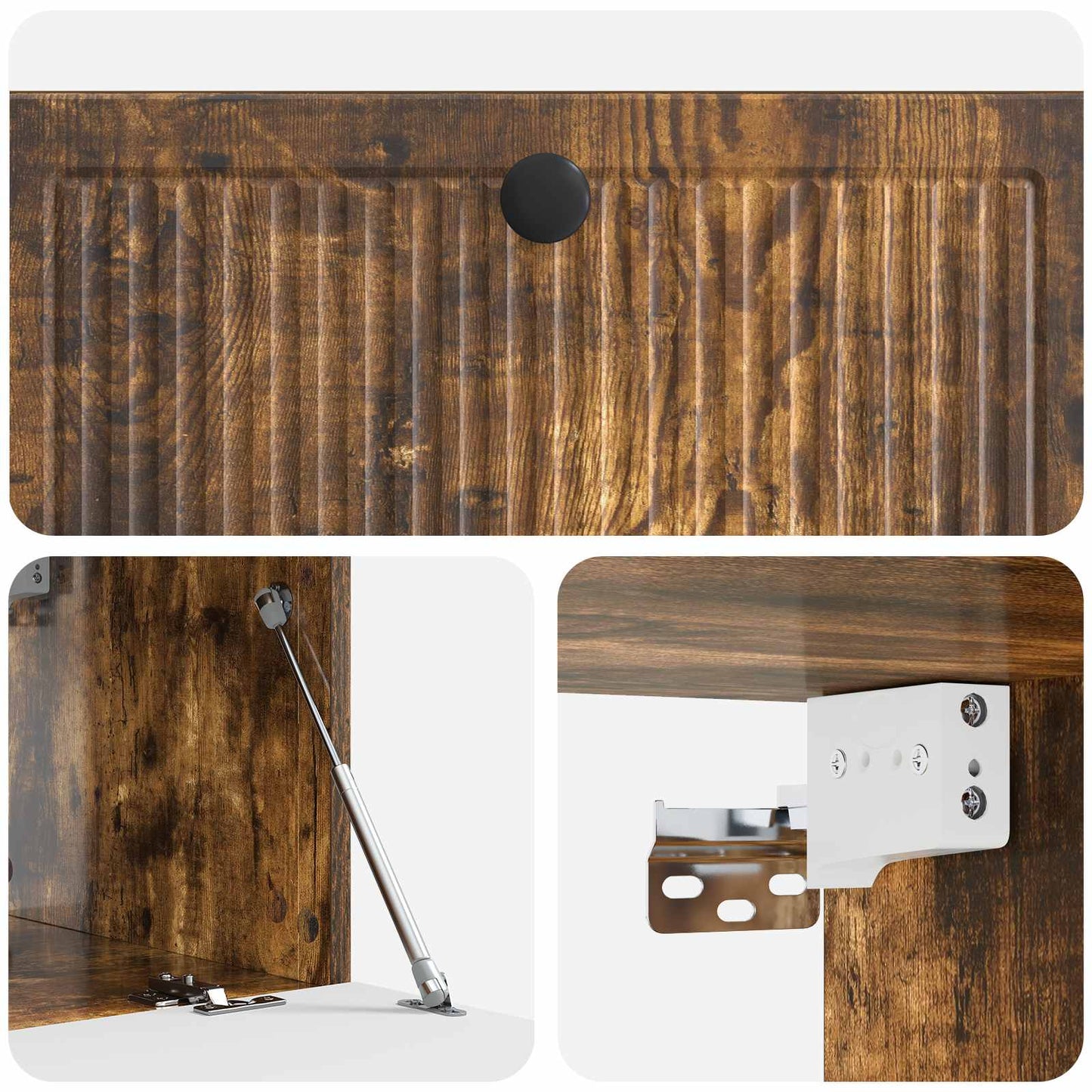 Fali TV szekrény Füstös Tölgy 78,5 x 41 x 30 cm Szerelt Fa