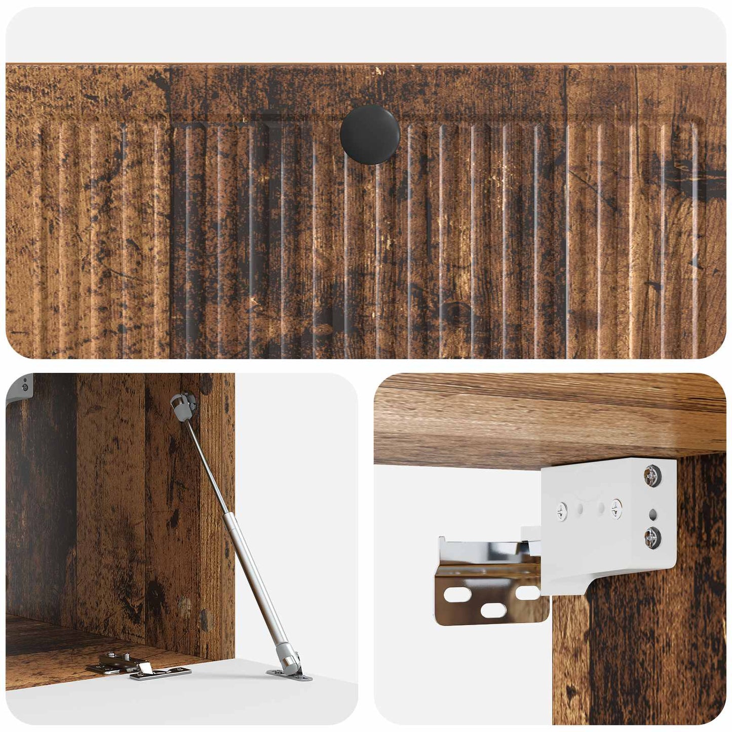 Fali TV szekrény Antik Fa 78,5 x 41 x 30 cm Szerelt Fa