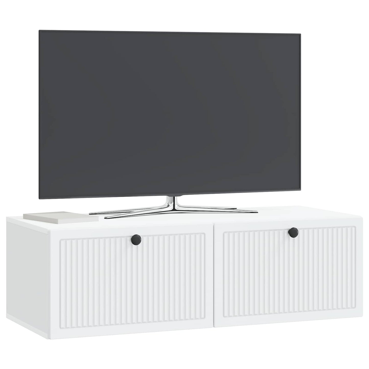 Fali TV szekrény Fehér 98 x 41 x 30 cm Szerelt Fa