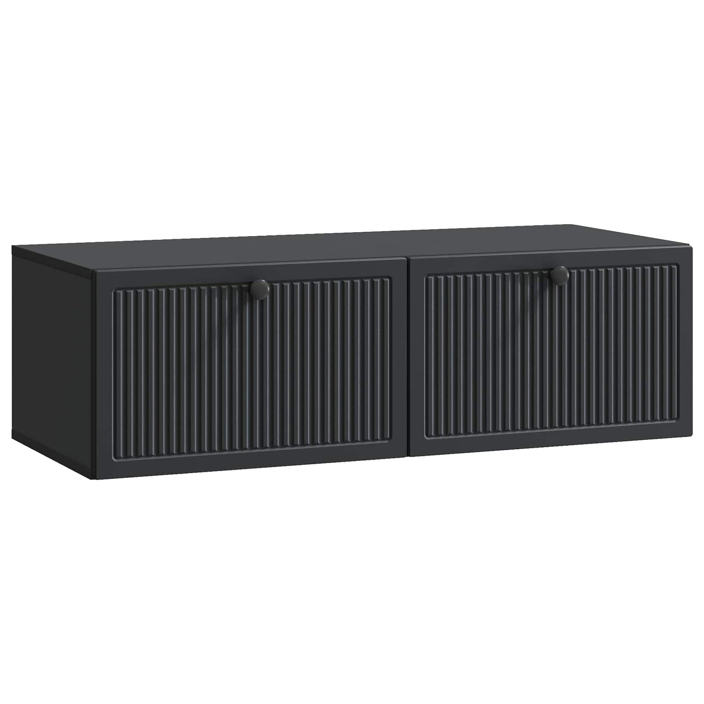 Fali TV szekrény Fekete 98 x 41 x 30 cm Szerelt Fa