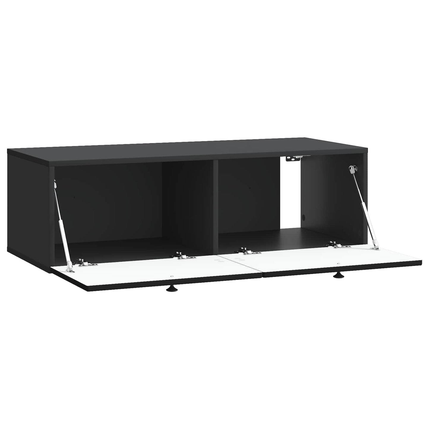 Fali TV szekrény Fekete 98 x 41 x 30 cm Szerelt Fa