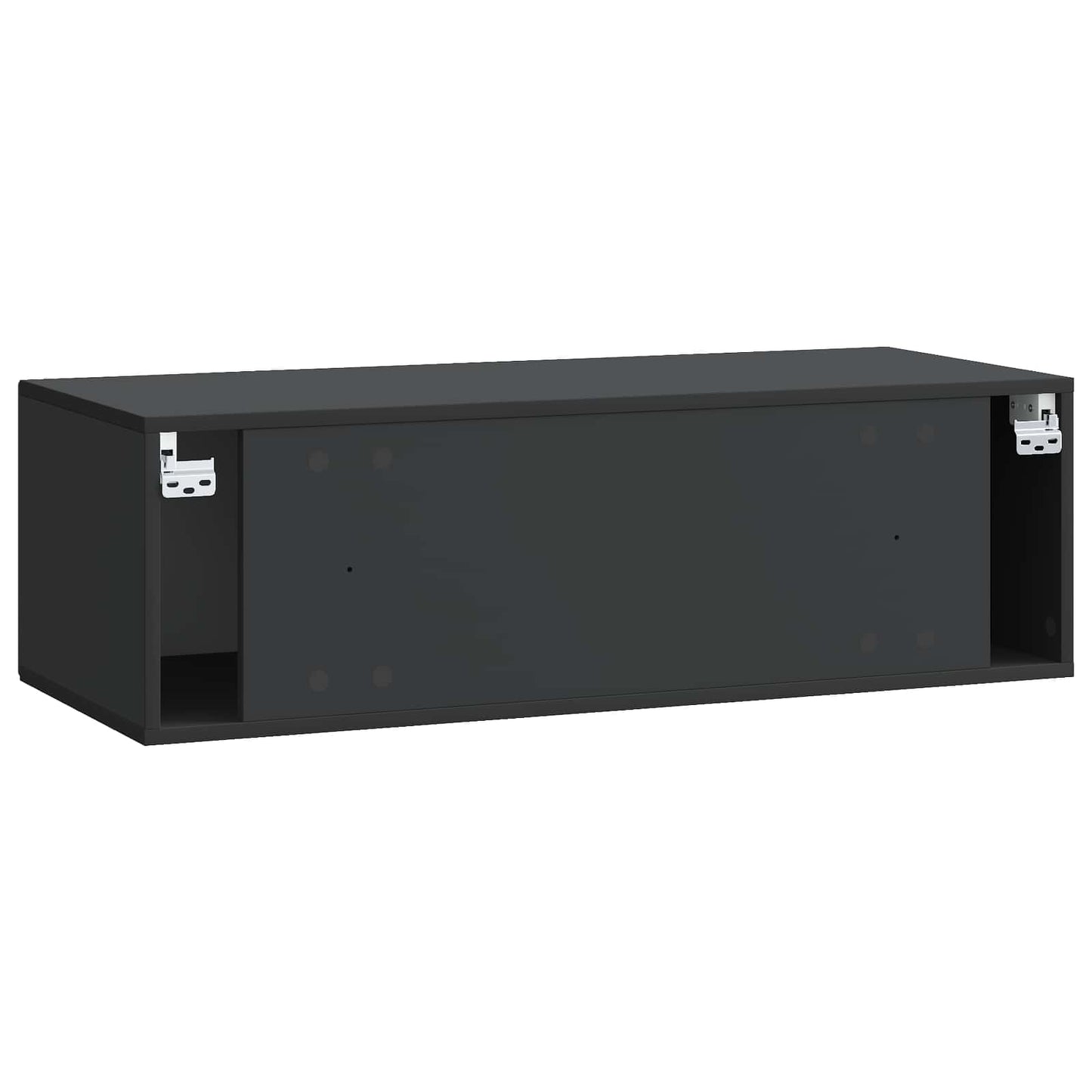 Fali TV szekrény Fekete 98 x 41 x 30 cm Szerelt Fa