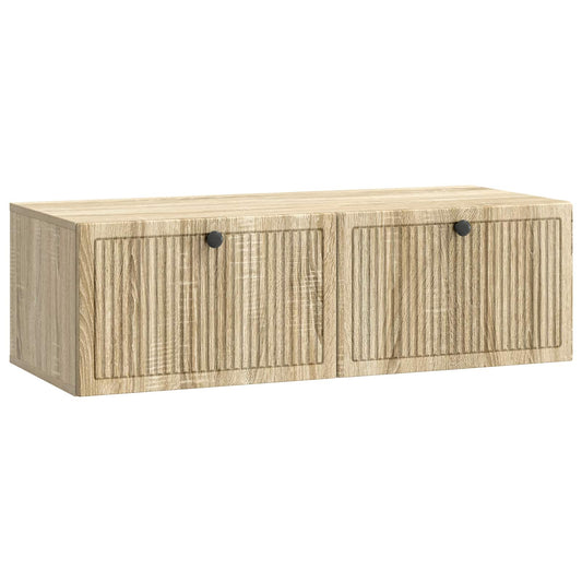 Fali TV szekrény Sonoma Tölgy 98 x 41 x 30 cm Szerelt Fa