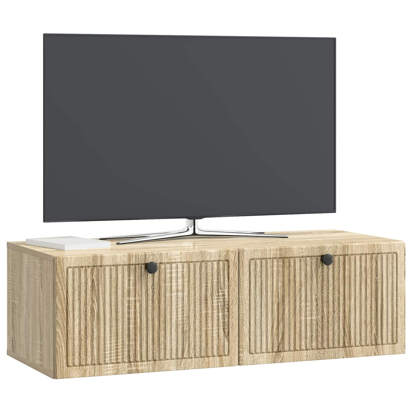 Fali TV szekrény Sonoma Tölgy 98 x 41 x 30 cm Szerelt Fa