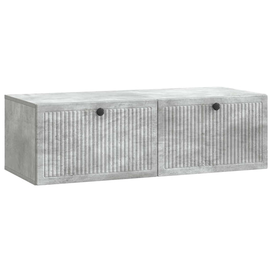 Fali TV szekrény Betonszürke 98 x 41 x 30 cm Szerelt Fa