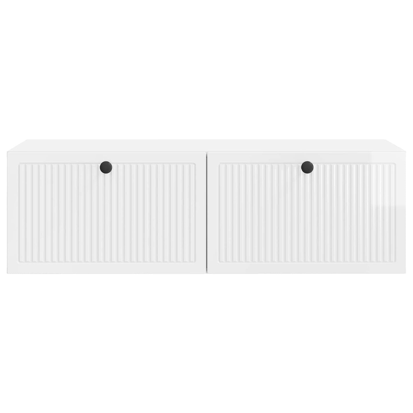 Fali TV szekrény Magasfényű Fehér 98 x 41 x 30 cm Szerelt Fa