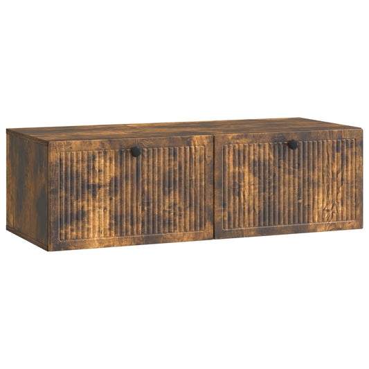 Fali TV szekrény Füstös Tölgy 98 x 41 x 30 cm Szerelt Fa