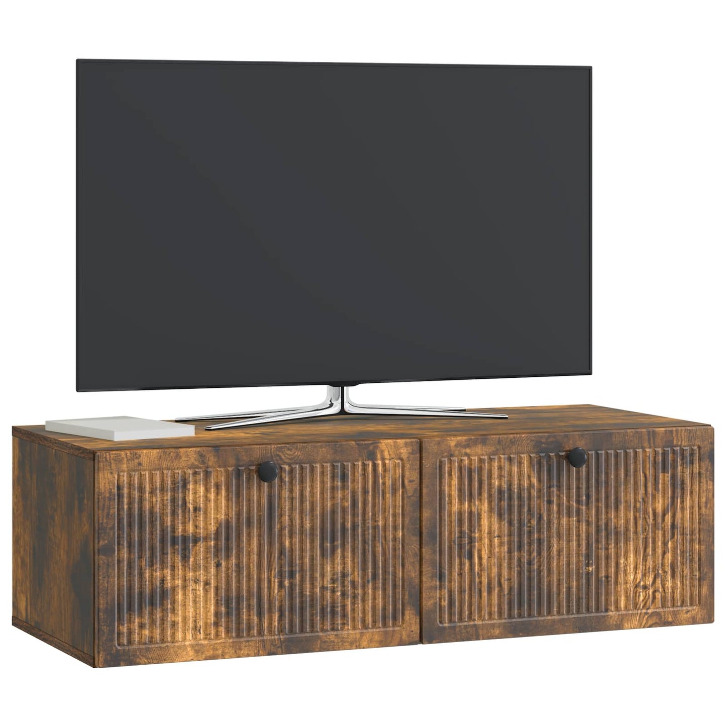 Fali TV szekrény Füstös Tölgy 98 x 41 x 30 cm Szerelt Fa
