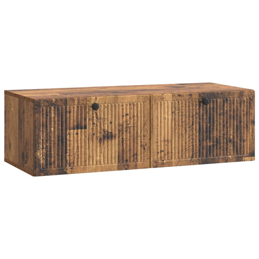 Fali TV szekrény Antik Fa 98 x 41 x 30 cm Szerelt Fa