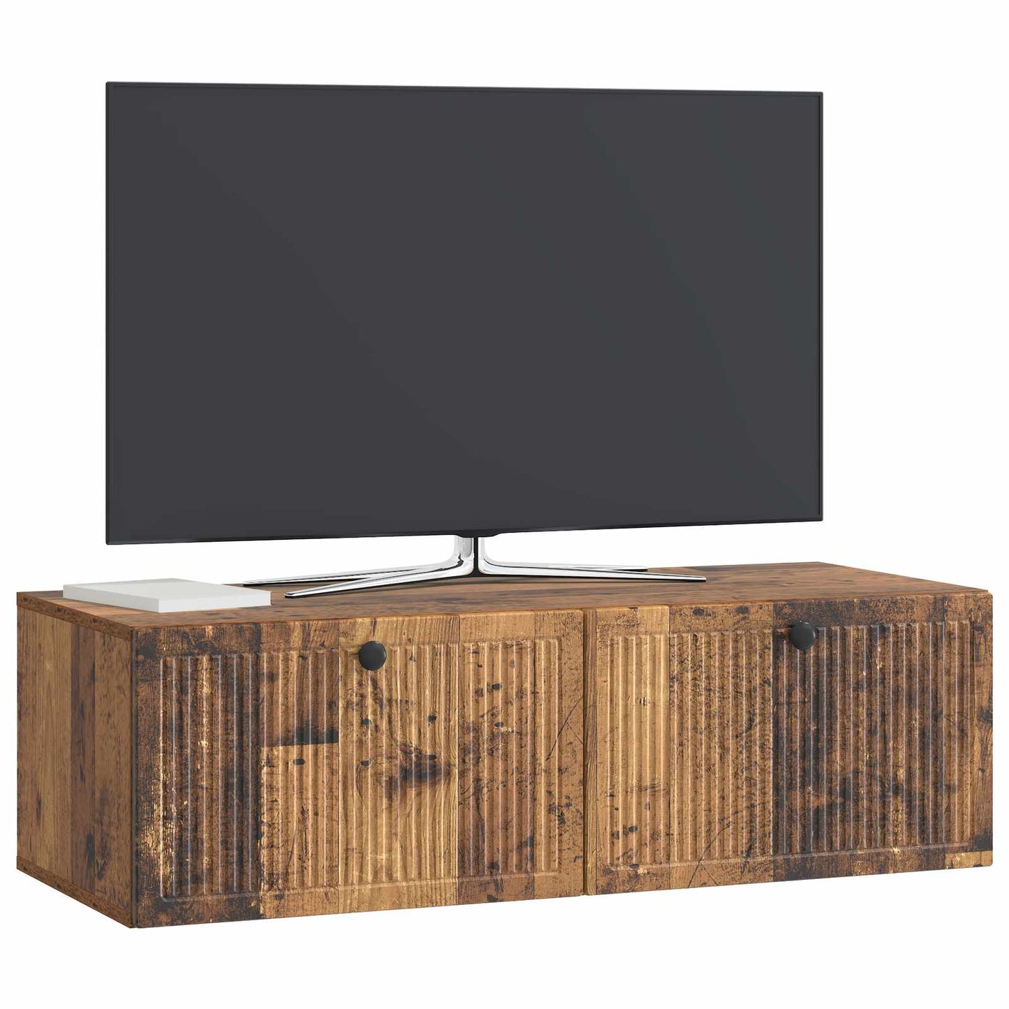 Fali TV szekrény Antik Fa 98 x 41 x 30 cm Szerelt Fa