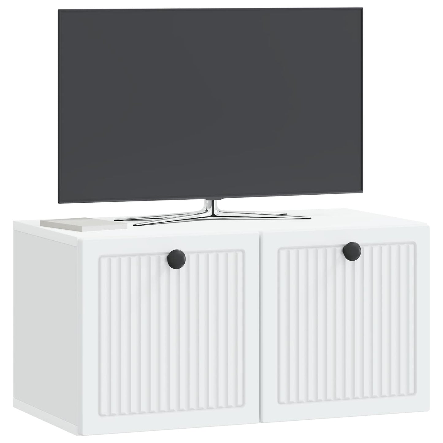 Fali TV szekrény Fehér 59,5 x 31 x 30 cm Szerelt Fa