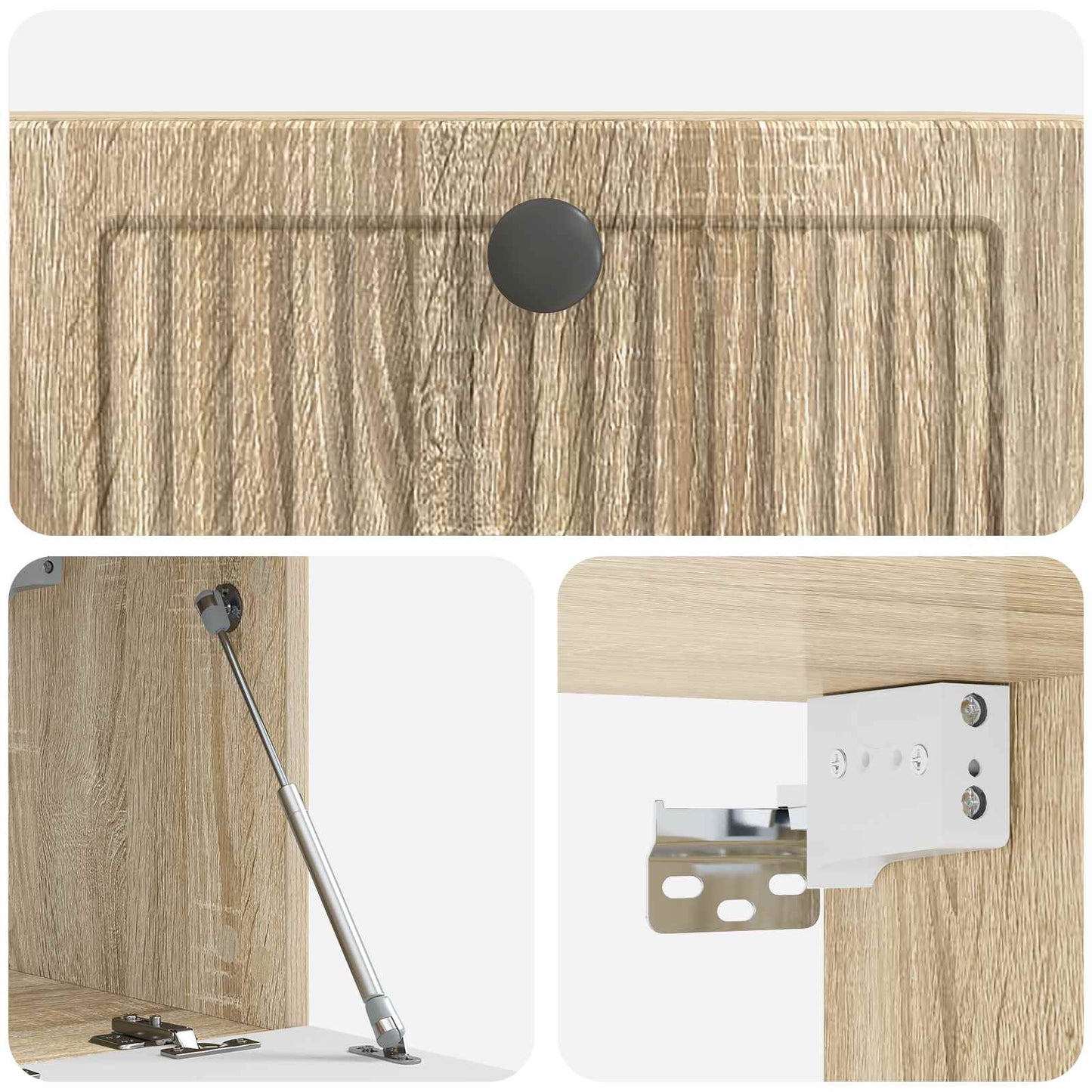 Fali TV szekrény Sonoma Tölgy 59,5 x 31 x 30 cm Szerelt Fa