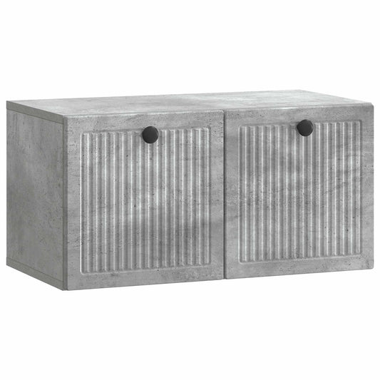 Fali TV szekrény Betonszürke 59,5 x 31 x 30 cm Szerelt Fa