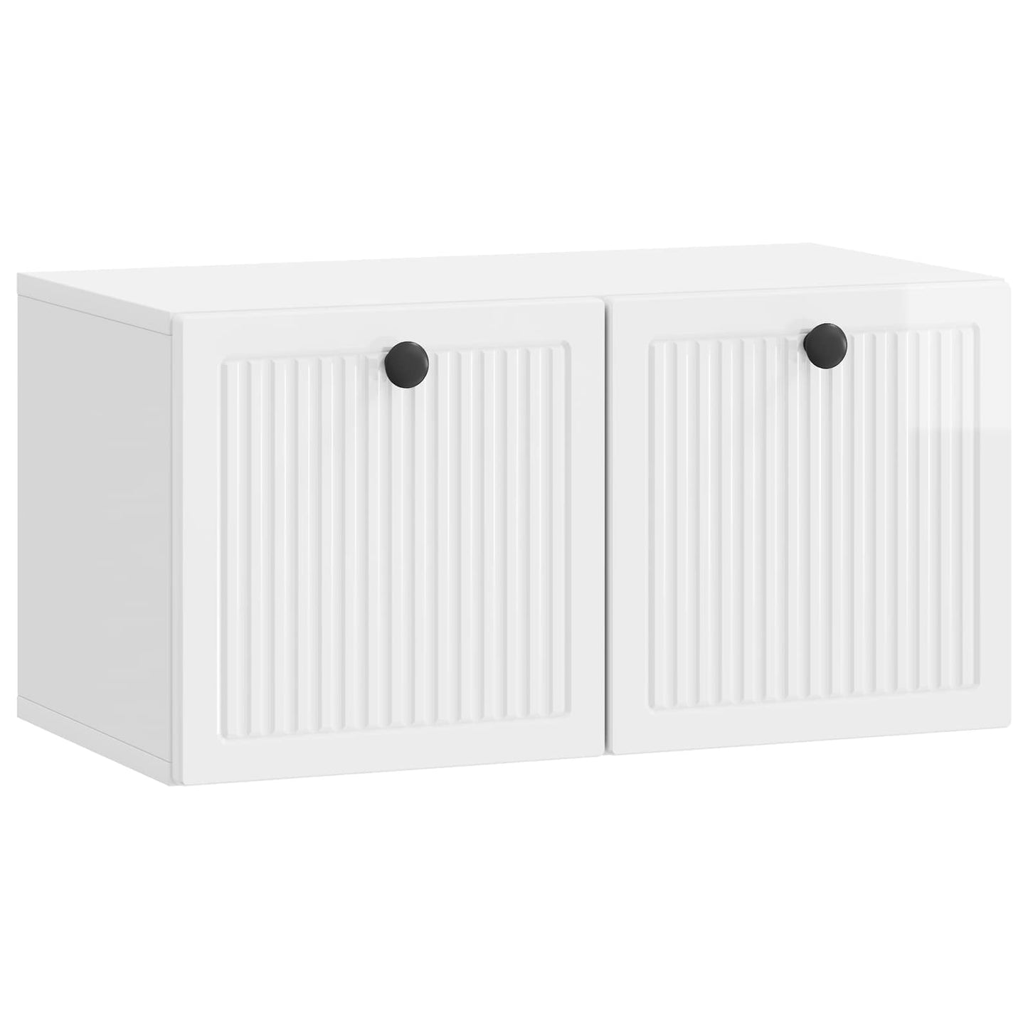Fali TV szekrény Magasfényű Fehér 59,5 x 31 x 30 cm Szerelt Fa