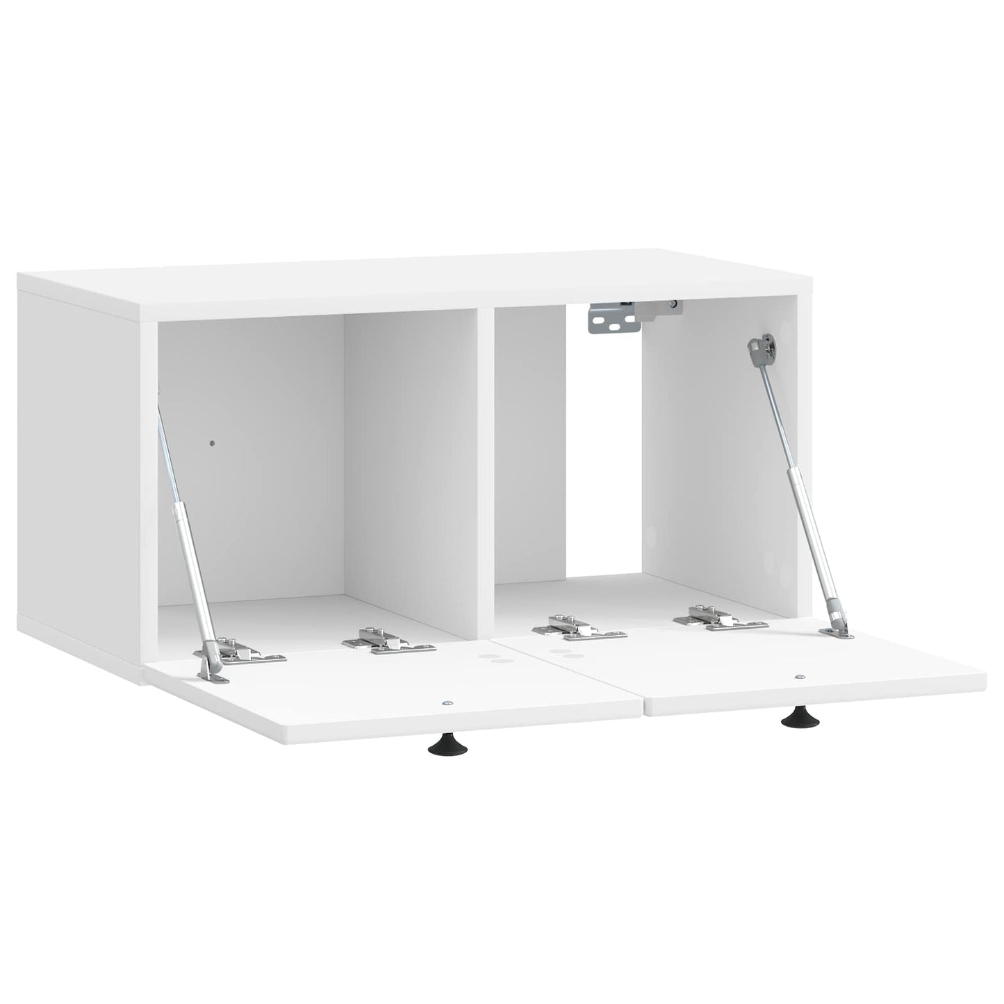 Fali TV szekrény Magasfényű Fehér 59,5 x 31 x 30 cm Szerelt Fa