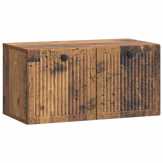 Fali TV szekrény Antik Fa 59,5 x 31 x 30 cm Szerelt Fa