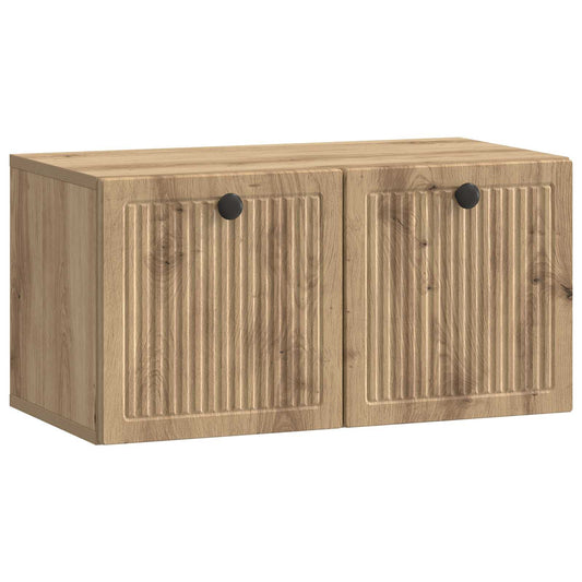 Fali TV szekrény Kézműves Tölgy 59,5 x 31 x 30 cm Szerelt Fa