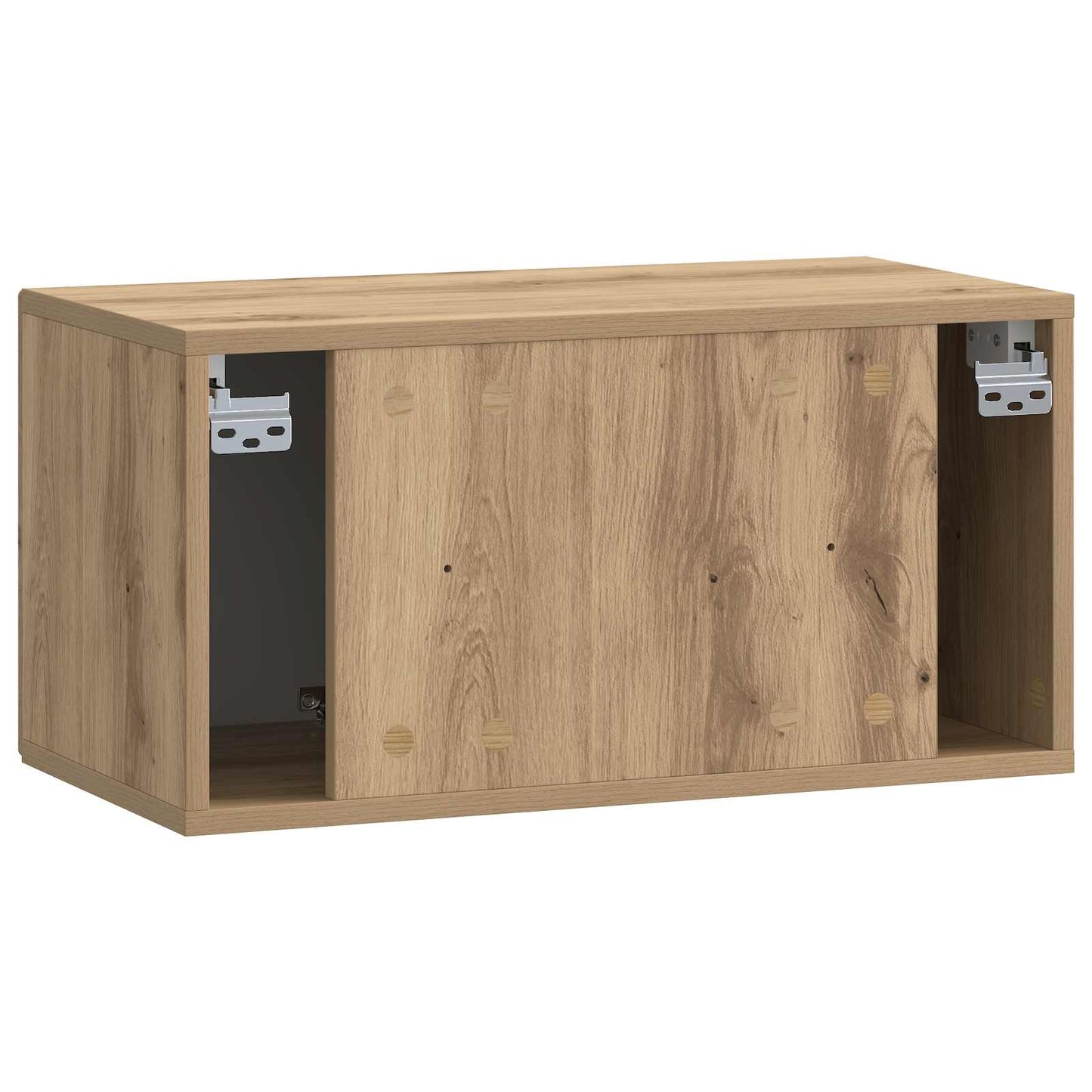 Fali TV szekrény 59,5 x 31 x 30 cm Kézműves Tölgy Szerelt Fa