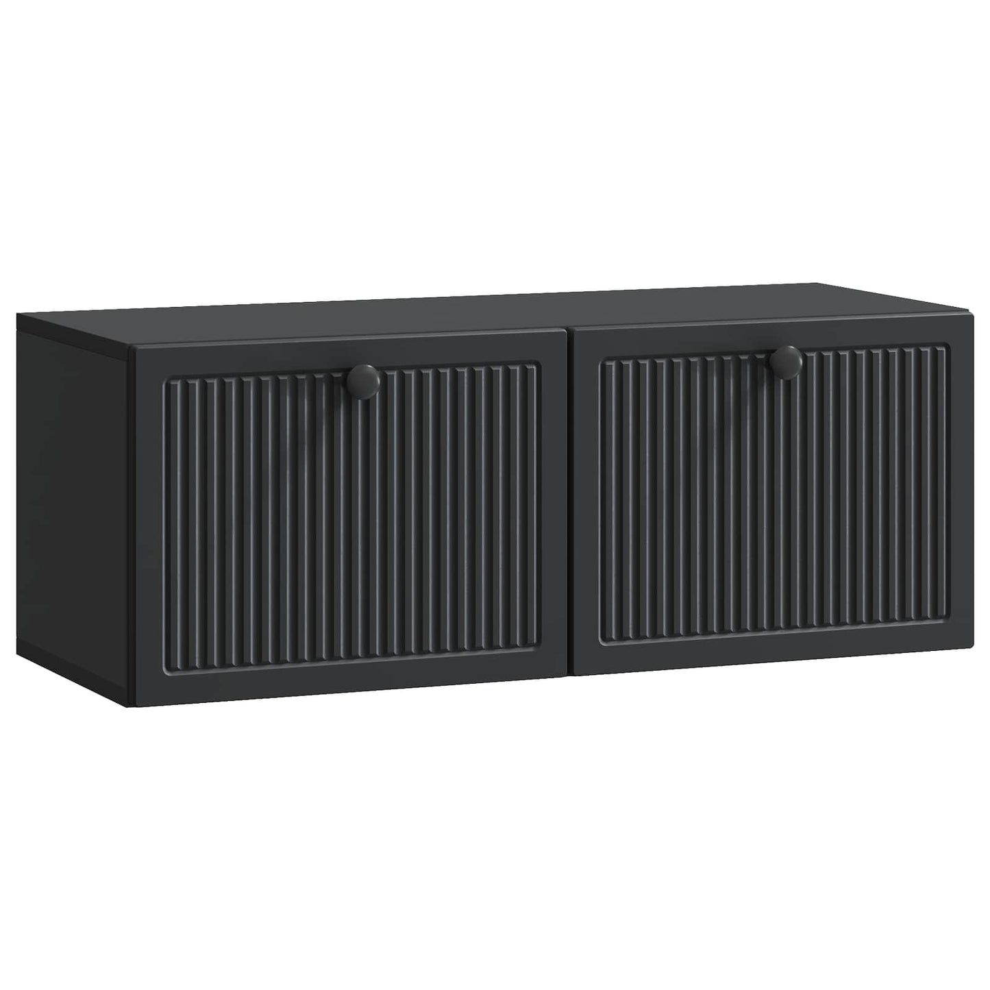 Fali TV szekrény Fekete 78,5 x 31 x 30 cm Szerelt Fa