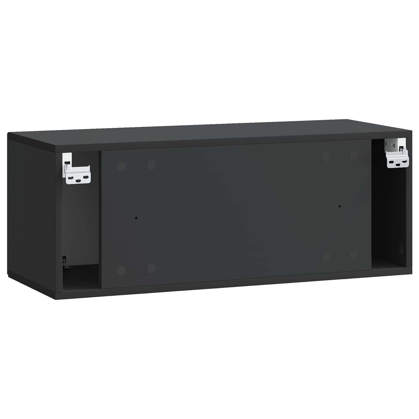 Fali TV szekrény Fekete 78,5 x 31 x 30 cm Szerelt Fa