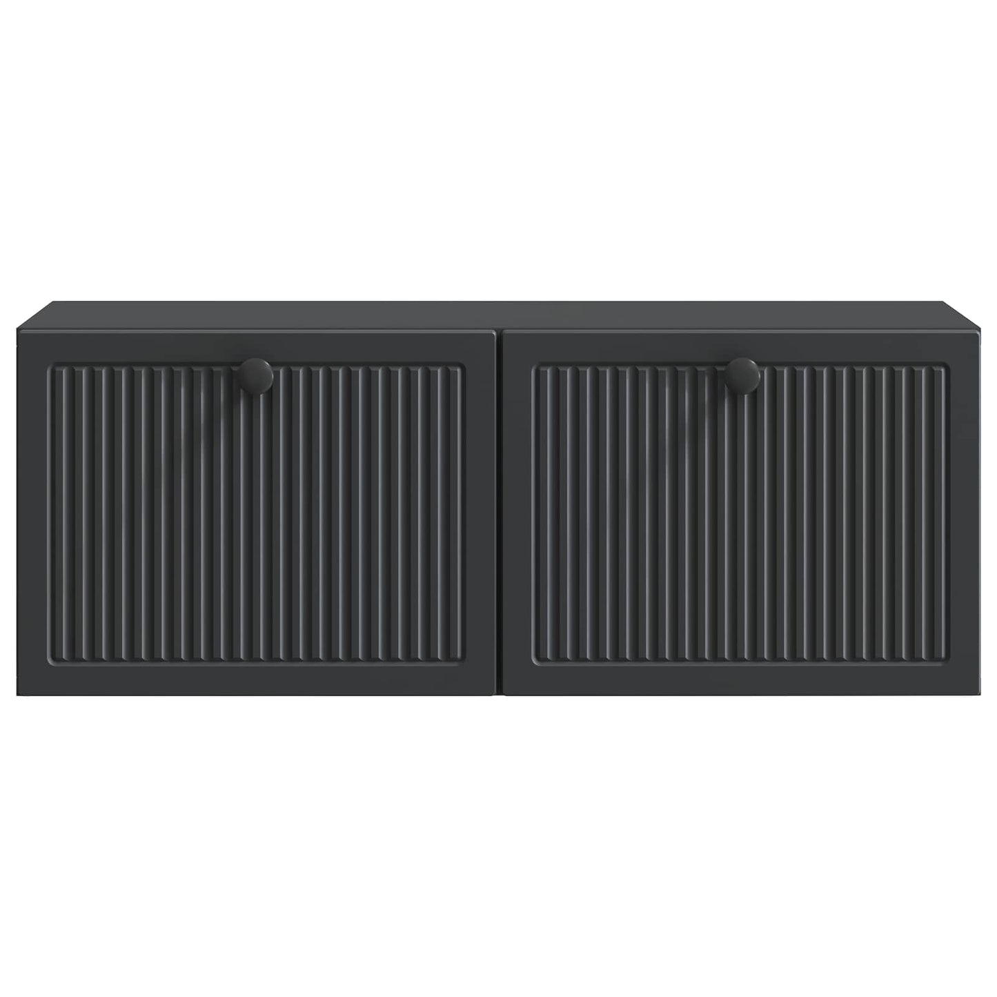 Fali TV szekrény Fekete 78,5 x 31 x 30 cm Szerelt Fa