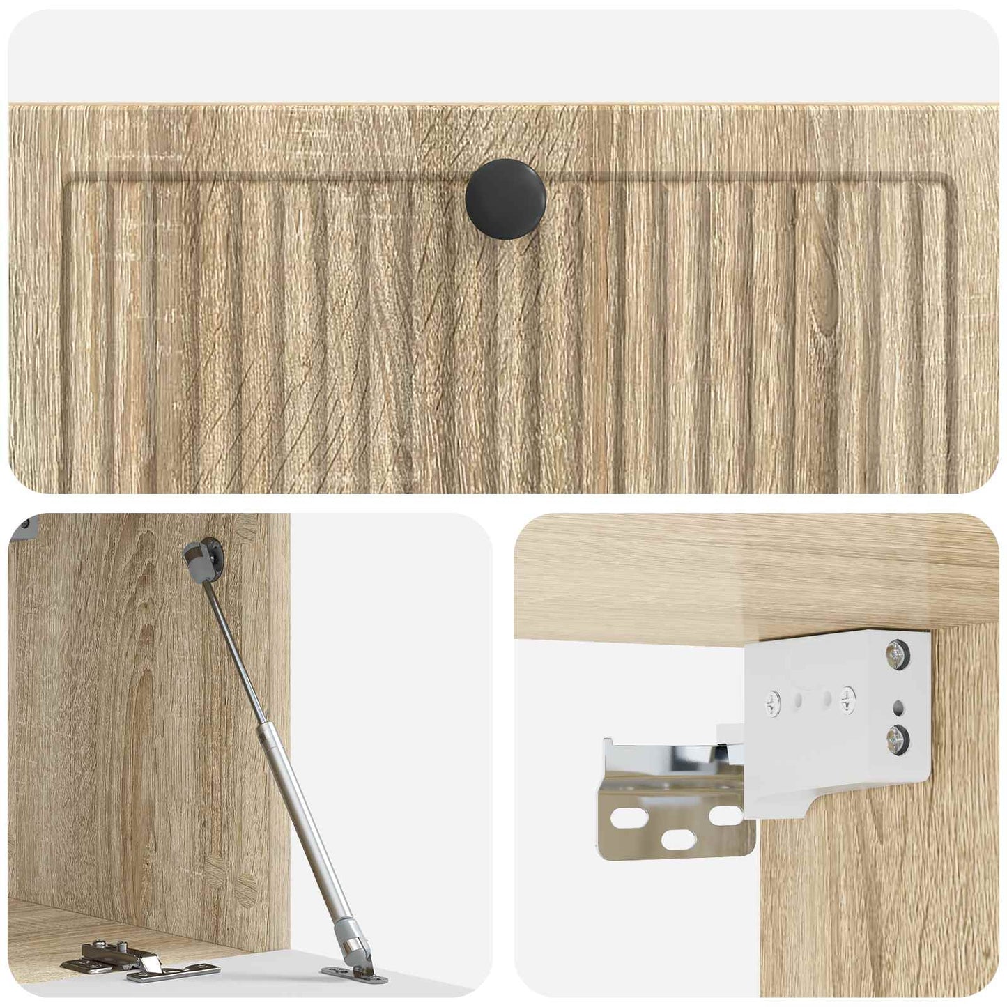 Fali TV szekrény Sonoma Tölgy 78,5 x 31 x 30 cm Szerelt Fa