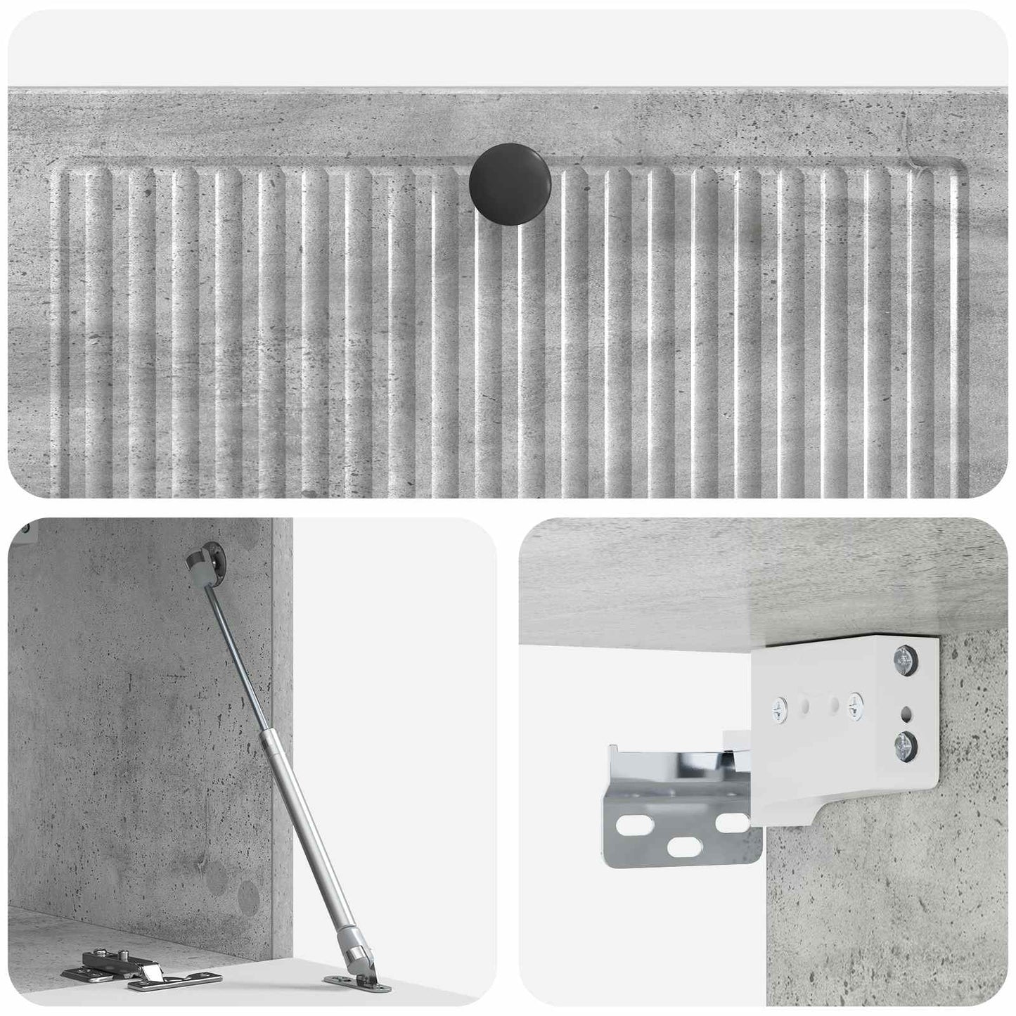 Fali TV szekrény Betonszürke 78,5 x 31 x 30 cm Szerelt Fa