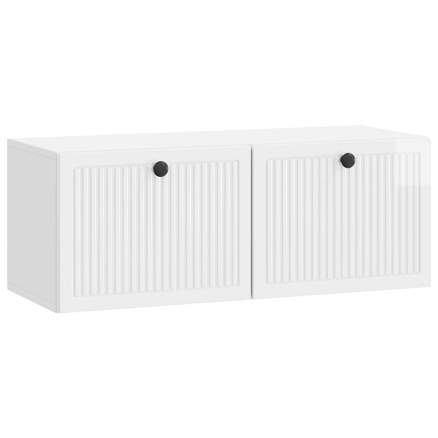 Fali TV szekrény Magasfényű Fehér 78,5 x 31 x 30 cm Szerelt Fa