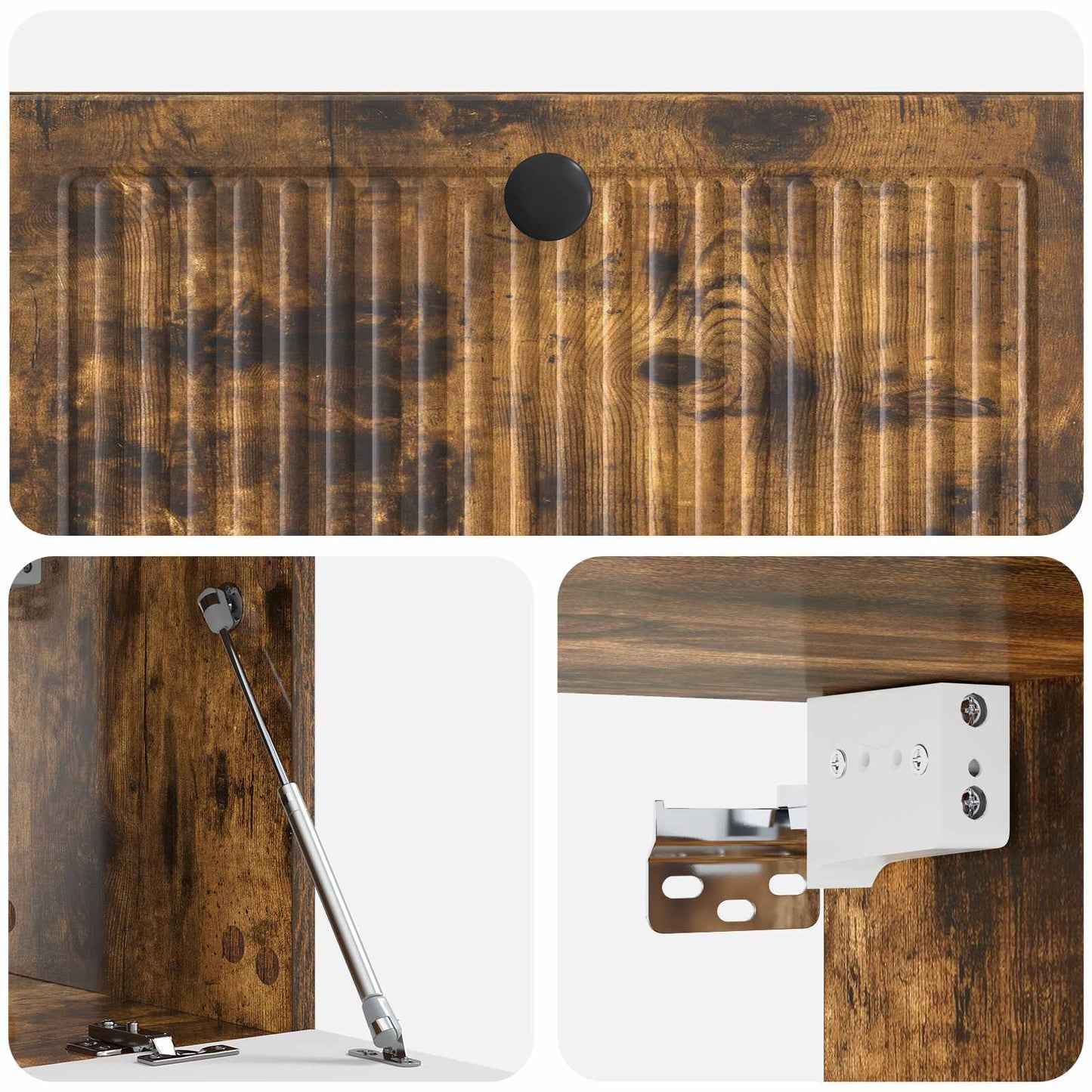 Fali TV szekrény Füstös Tölgy 78,5 x 31 x 30 cm Szerelt Fa