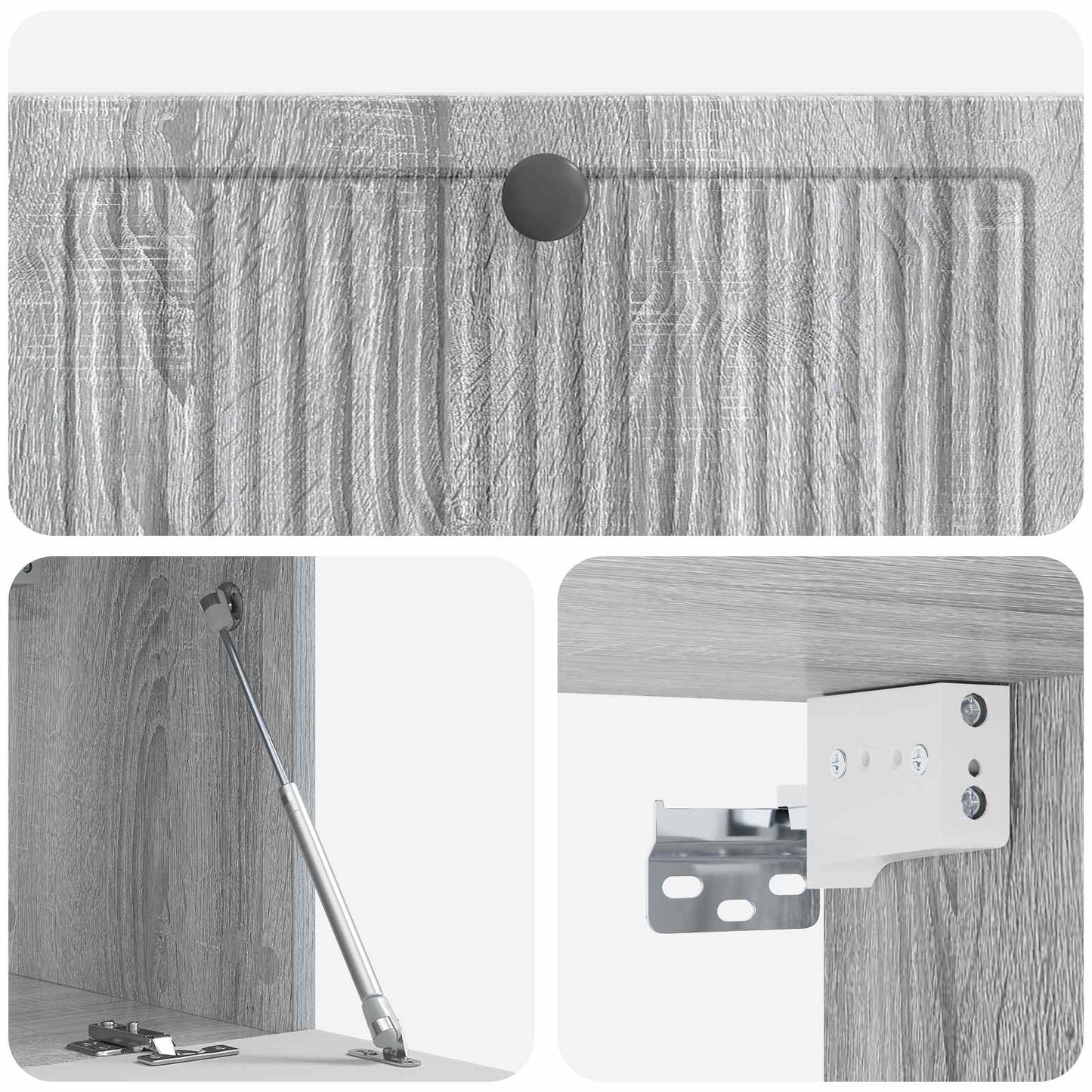 Fali TV szekrény Szürke Sonoma 78,5 x 31 x 30 cm Szerelt Fa