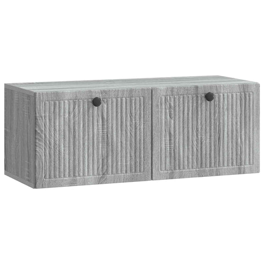 Fali TV szekrény Szürke Sonoma 78,5 x 31 x 30 cm Szerelt Fa