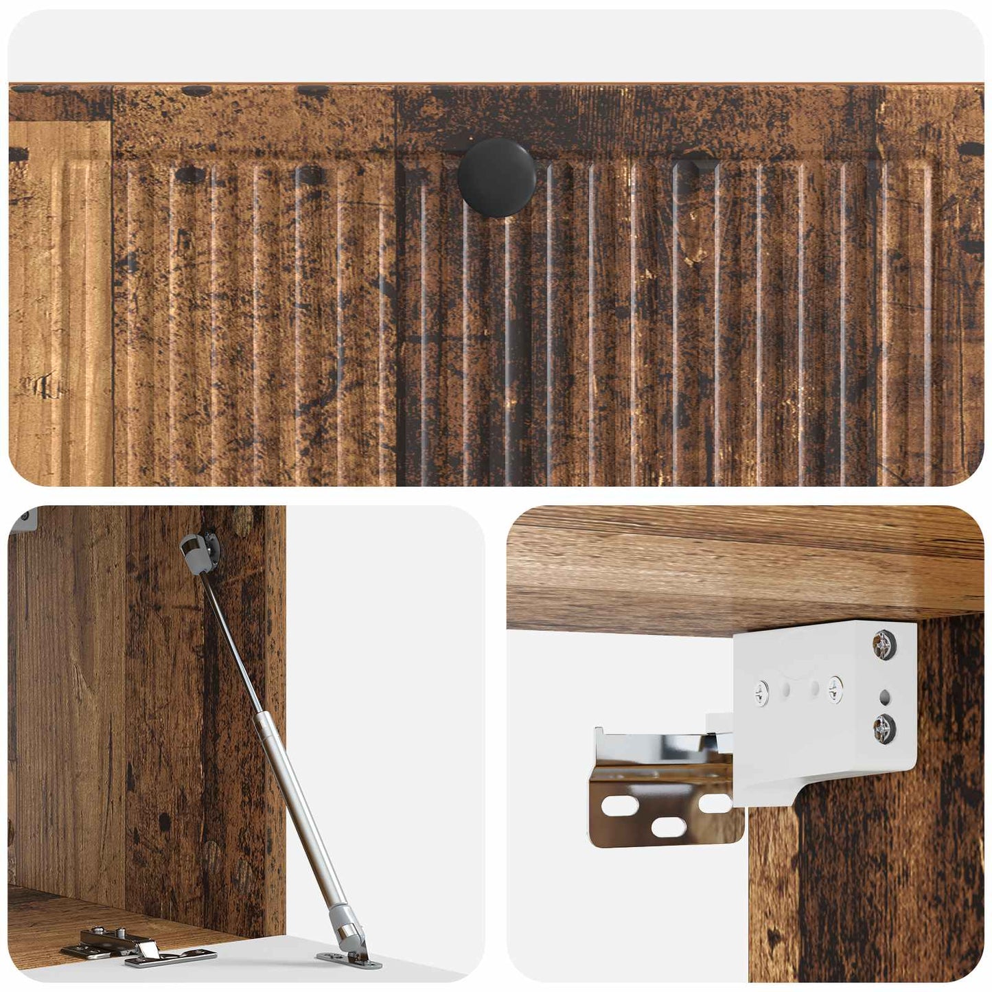 Fali TV szekrény Antik Fa 78,5 x 31 x 30 cm Szerelt Fa