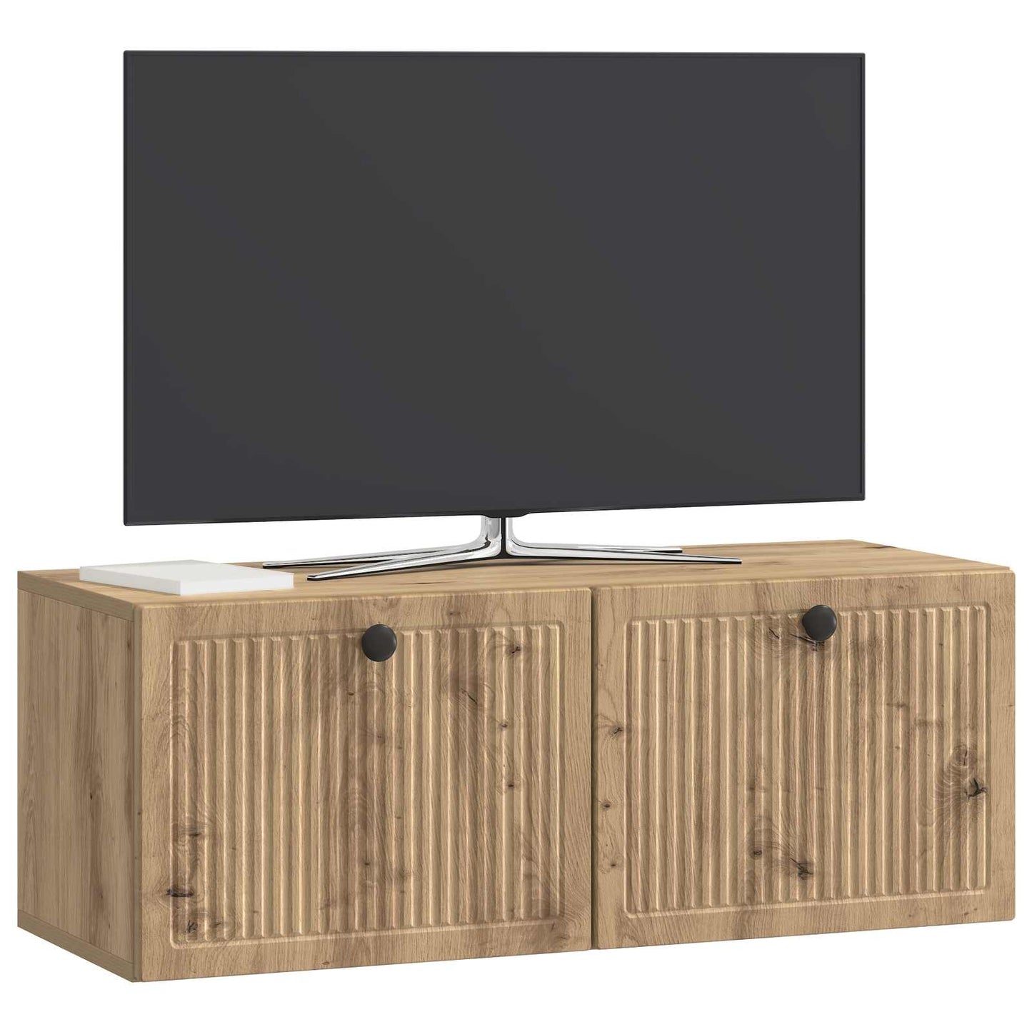 Fali TV szekrény 78,5 x 31 x 30 cm Kézműves Tölgy Szerelt Fa