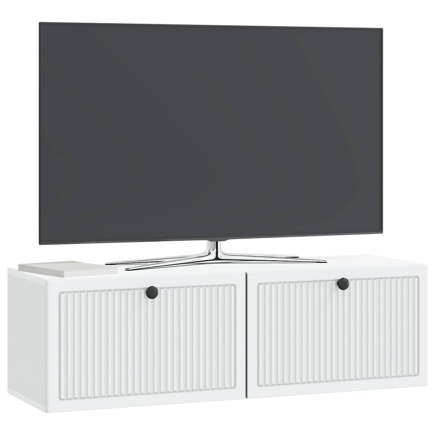 Fali TV szekrény Fehér 98 x 31 x 30 cm Szerelt Fa