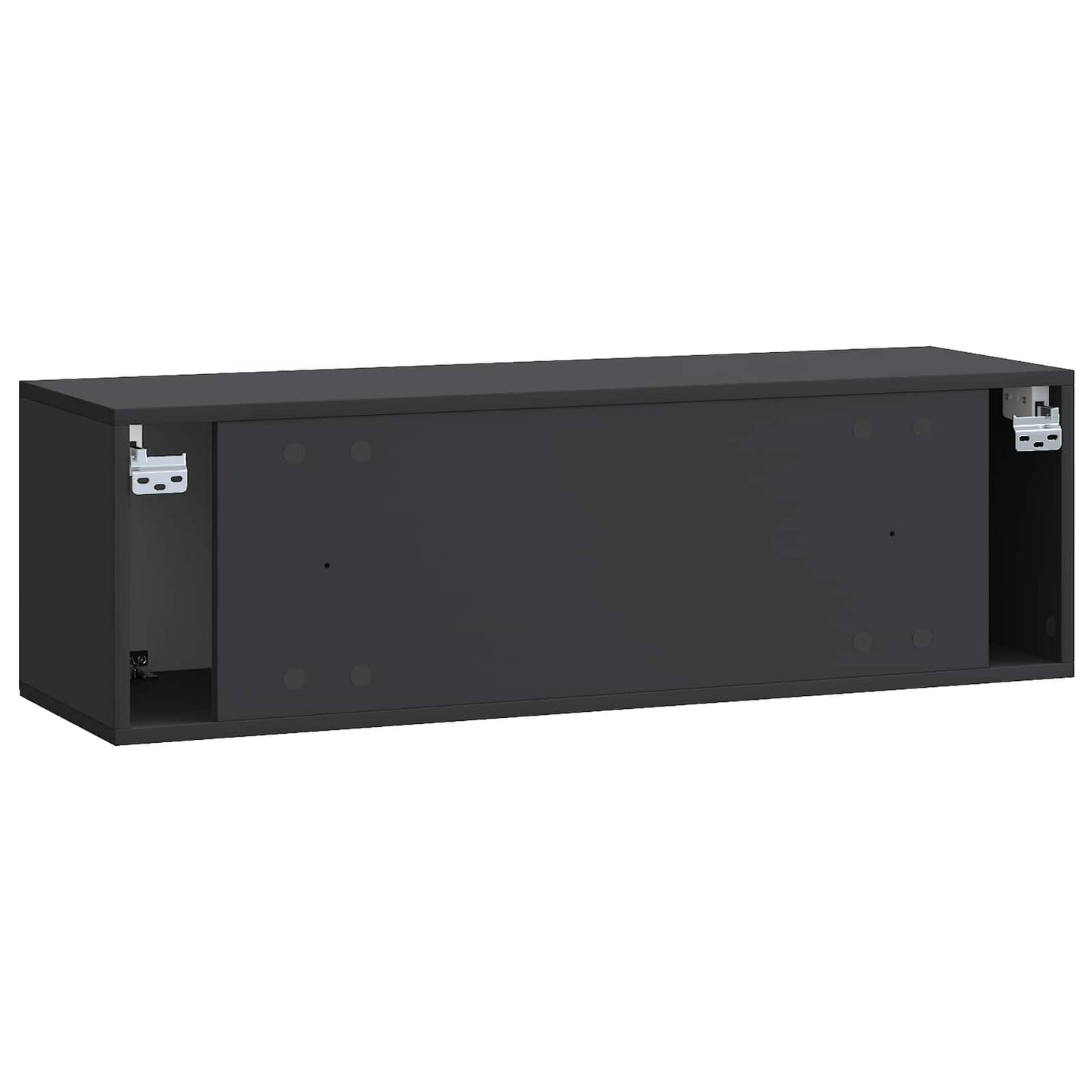 Fali TV szekrény Fekete 98 x 31 x 30 cm Szerelt Fa