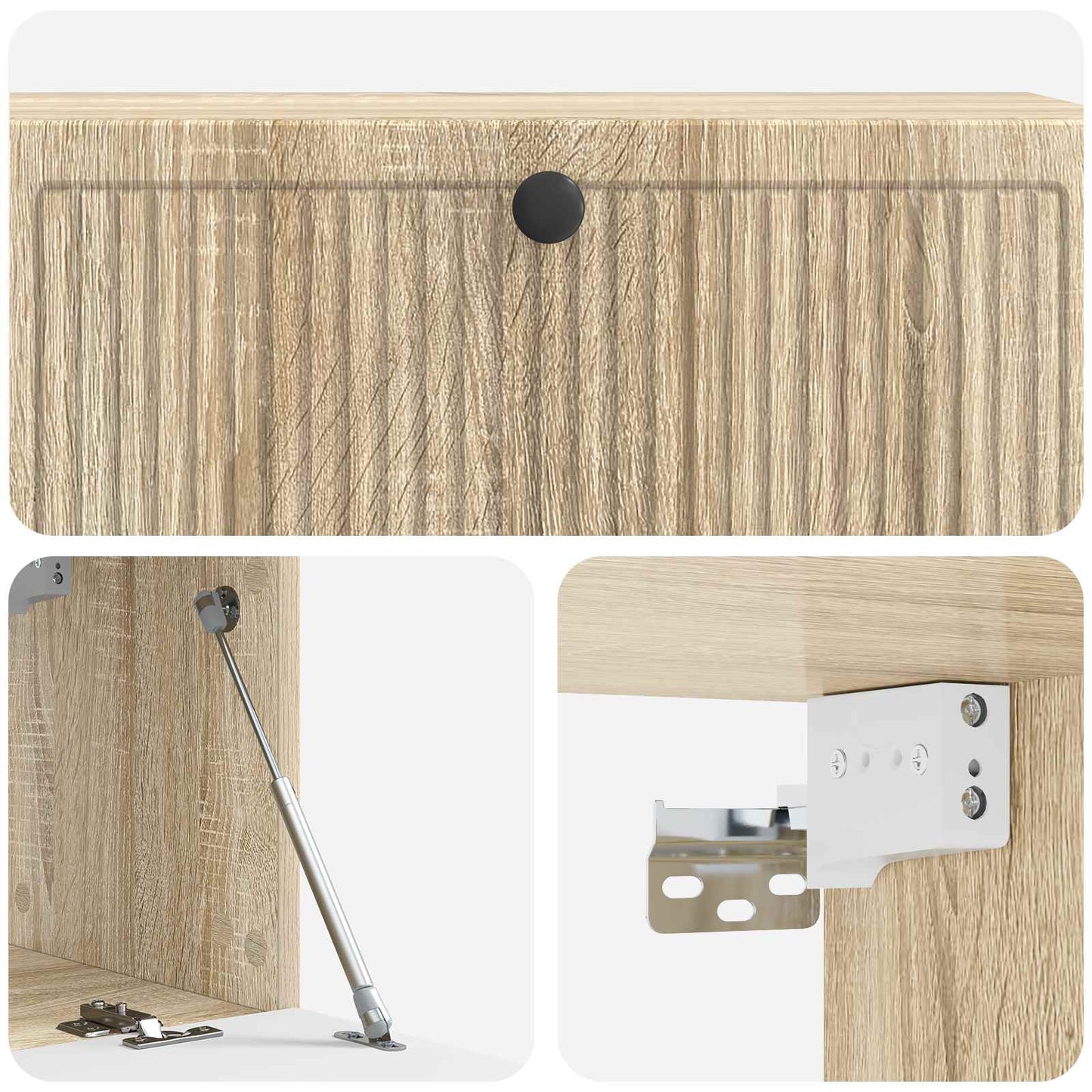Fali TV szekrény Sonoma Tölgy 98 x 31 x 30 cm Szerelt Fa