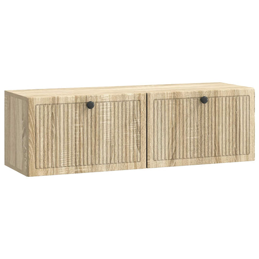 Fali TV szekrény Sonoma Tölgy 98 x 31 x 30 cm Szerelt Fa