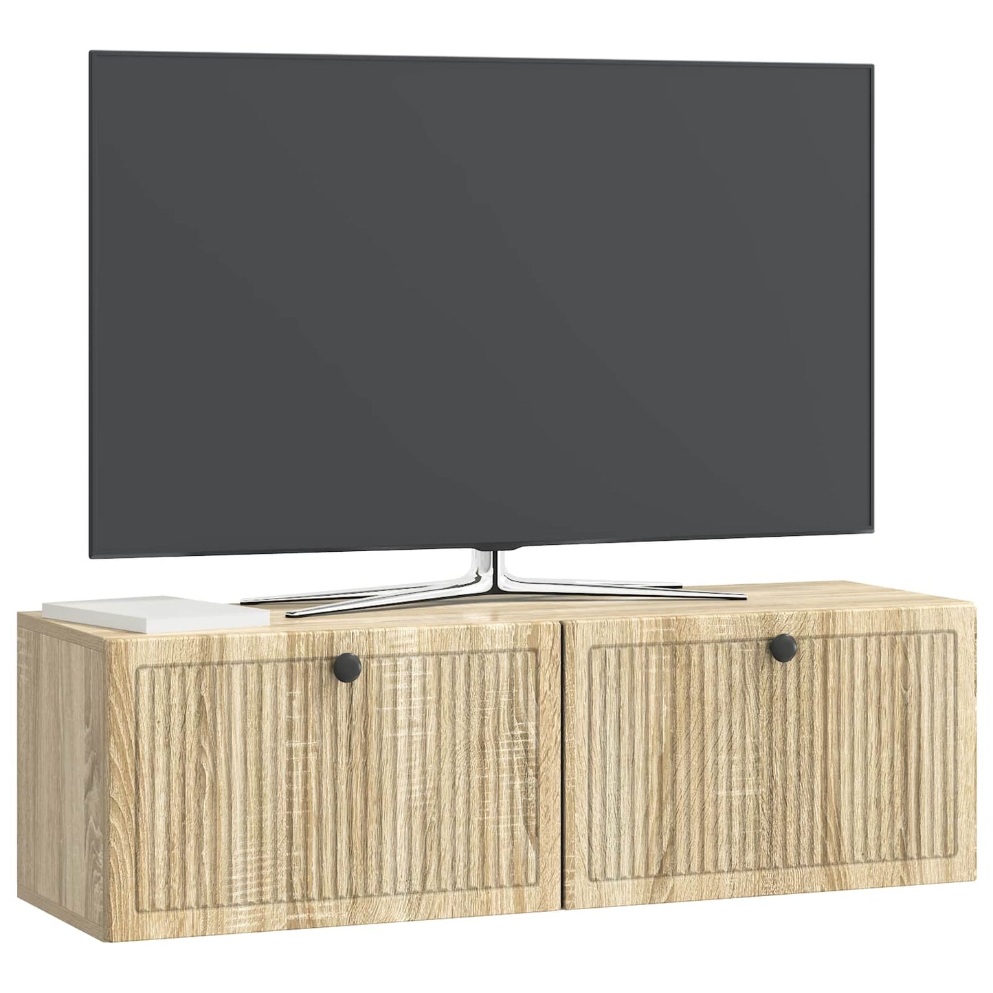 Fali TV szekrény Sonoma Tölgy 98 x 31 x 30 cm Szerelt Fa